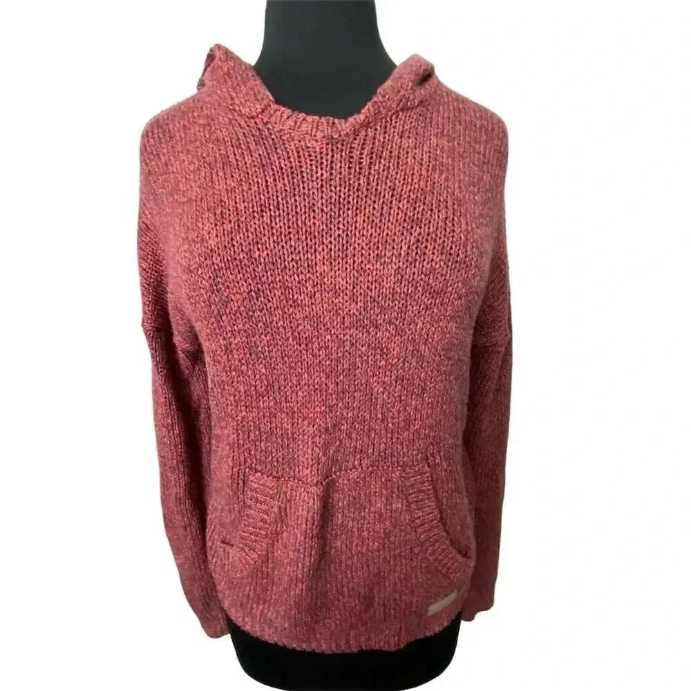 Element Eden Knit Hoodie Sweater Red Size M 2146